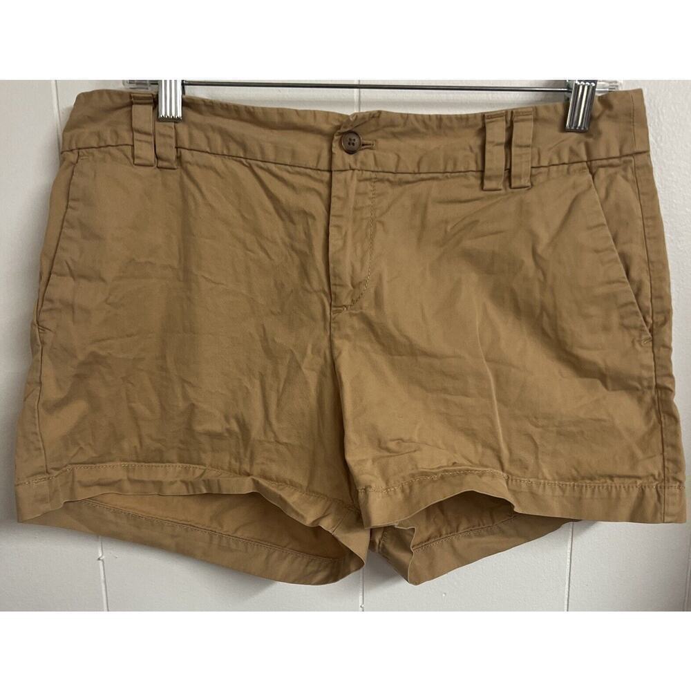 Ann Taylor Loft Womens‎ Size 8 Beige Cotton Chino Style Shorts 4” Inseam